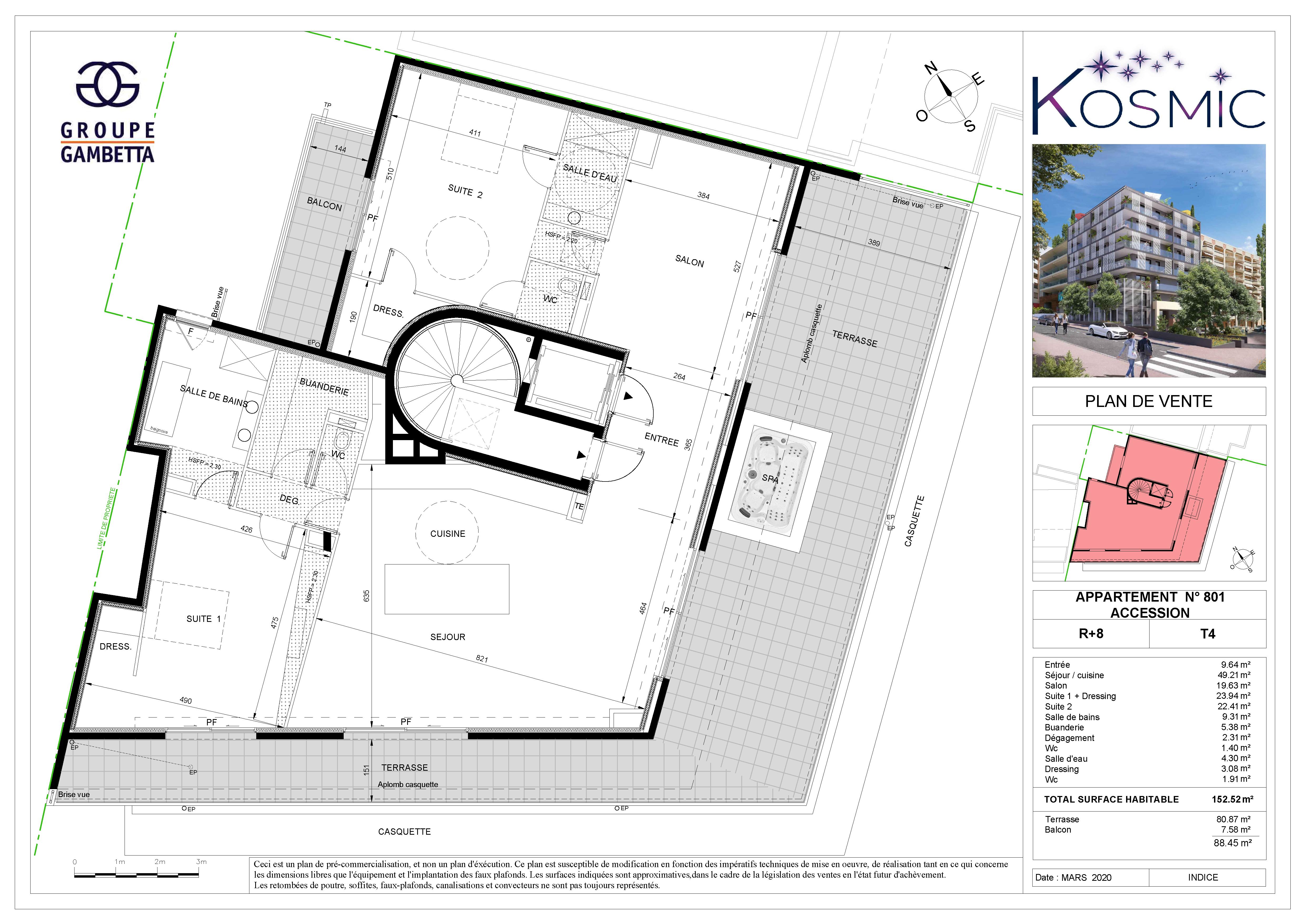 Floor plan Penthouse with panoramic views - Level 1