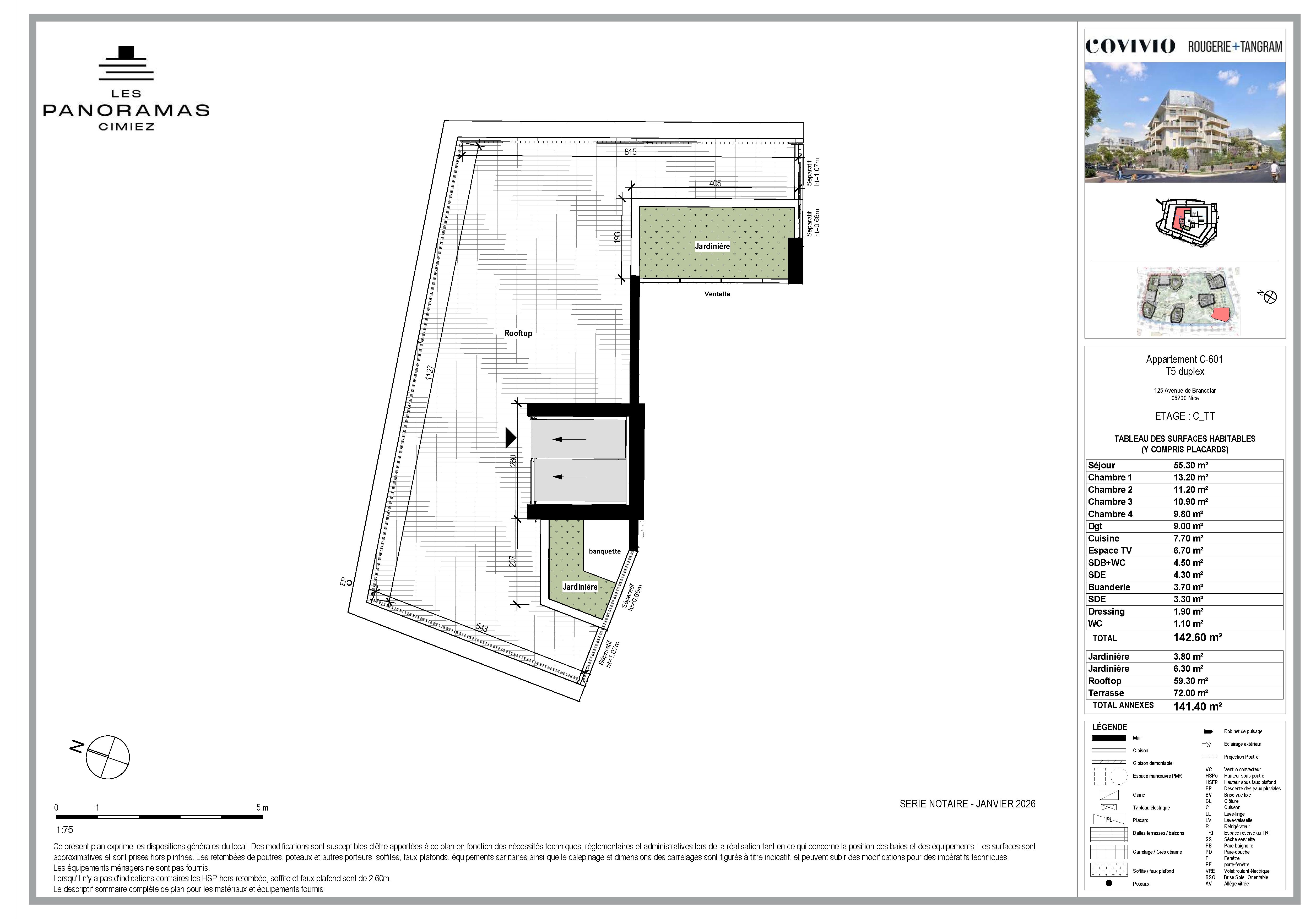 Floor plan Majestic 5-bedroom duplex: Horizon in Cimiez - Level 8