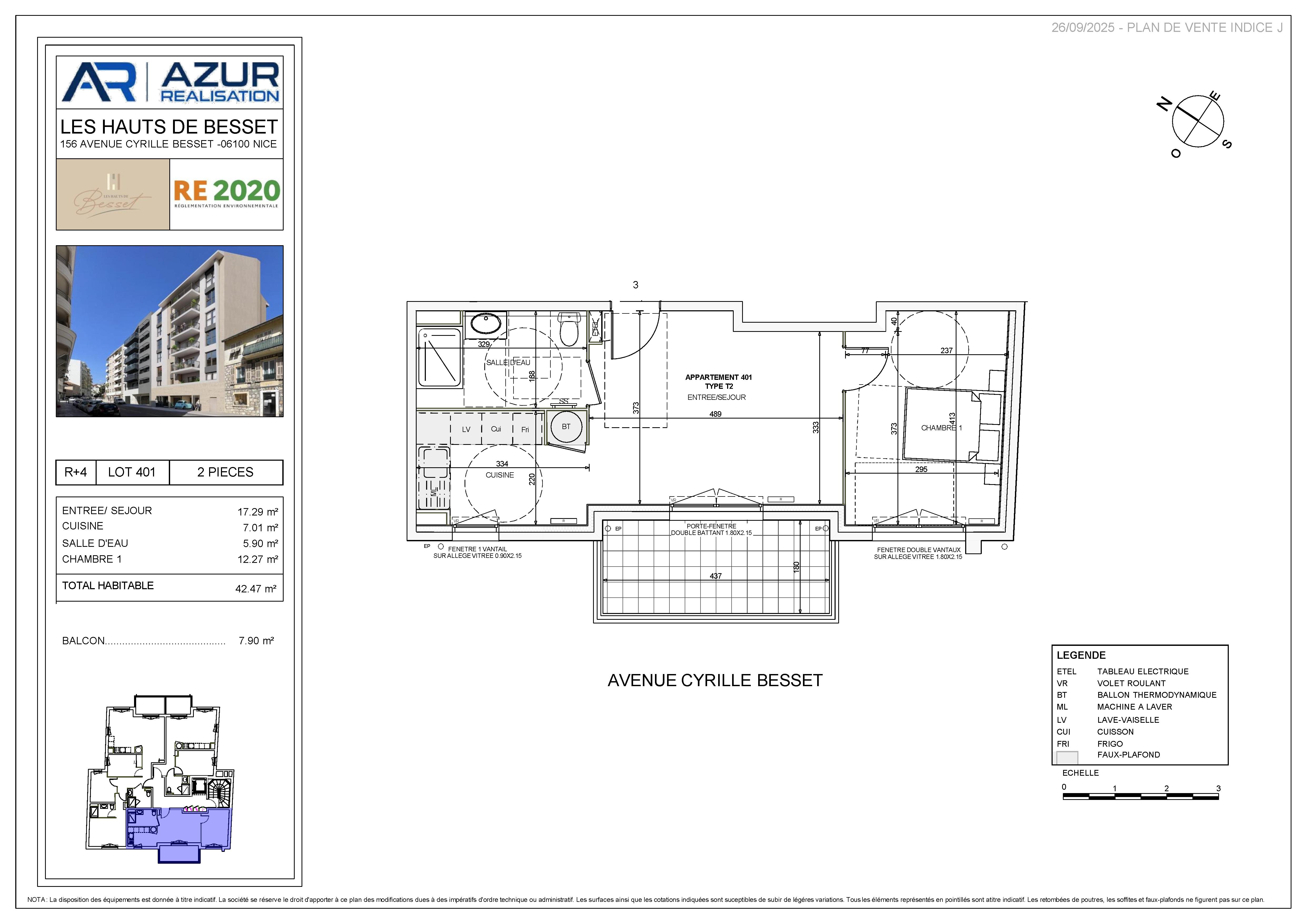 Floor plan Charmant 2 pièces azuréen - Level 5