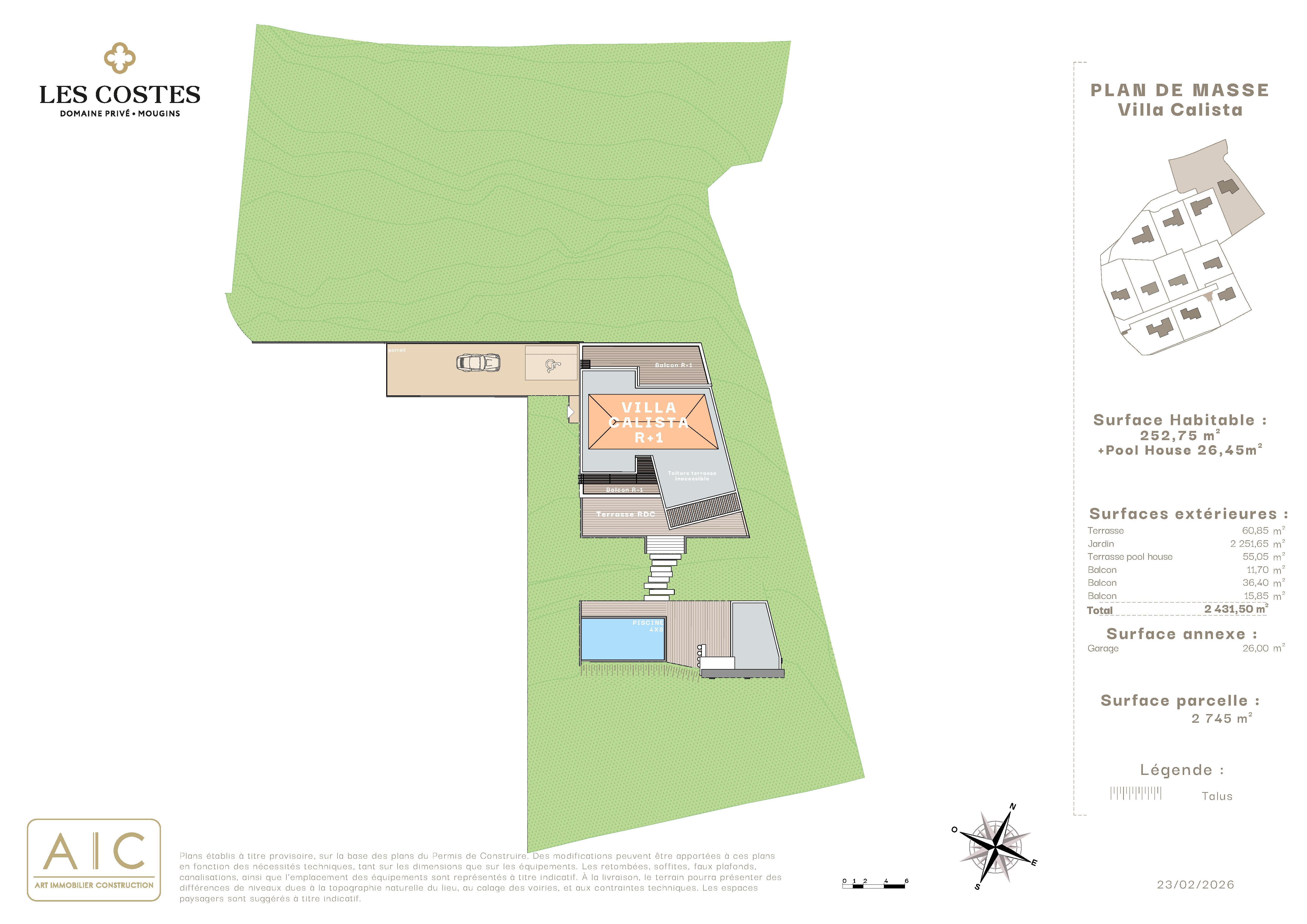 Floor plan Costes' private estate: Villa Calista - Level 4